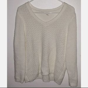 White V Neck Sweater